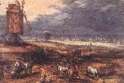 Landscape with Windmills fdg BRUEGHEL, Jan the Elder